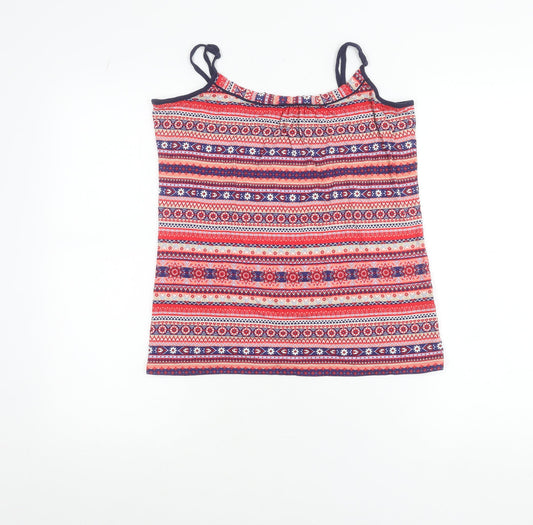Additional front view of Dunnes Women’s Multicoloured Geometric Camisole Tank Top, size UK 14