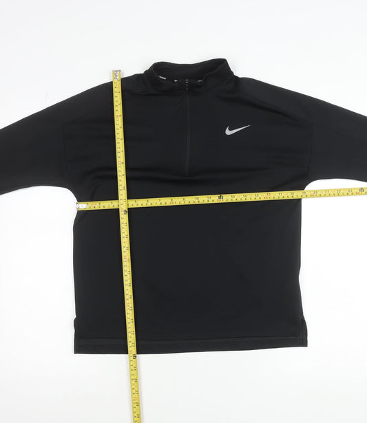 Nike Dri-FIT Women's Black Medium Running 1/2 Zip Track Jacket