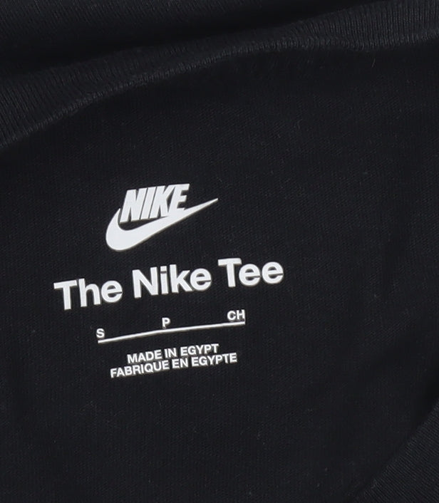 Nike Men's Black Small Crew Neck Cotton Graphic T-Shirt