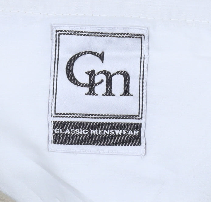 Classic Menswear Men's Beige Chino Trousers 38S Regular Fit