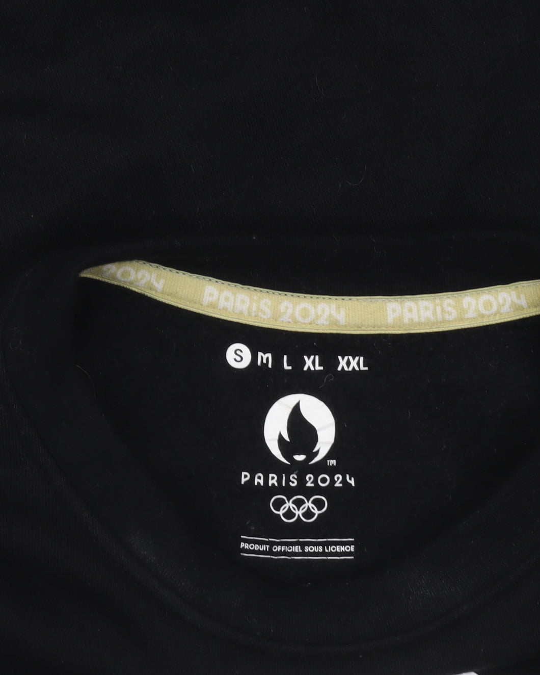 Paris 2024 Olympics Black Sweatshirt Women’s M Cotton Blend Pullover