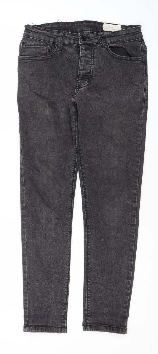 Additional front view of Denim Co. Men’s Black Skinny Denim Jeans W32 L30 Excellent Condition