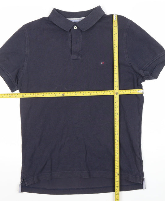 Tommy Hilfiger Men's Navy Slim Fit Cotton Polo Shirt M