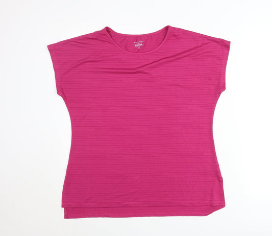 Additional front view of Dunnes Women's Pink Sport T-Shirt, size 14