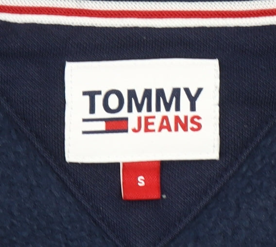 Tommy Jeans Men's Blue Full Zip Hoodie Size S Classic Logo