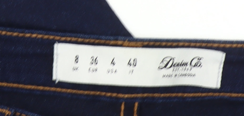 Denim Co. Women's Blue Skinny Stretch Jeans Size 8