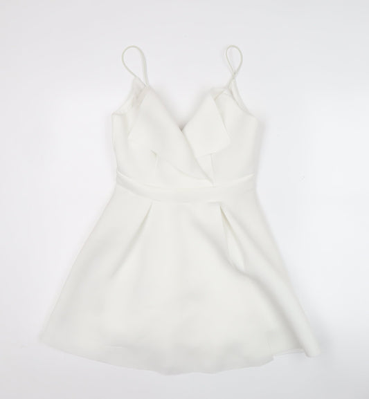 ASOS Women’s White Fit & Flare Sleeveless Short Dress UK 8