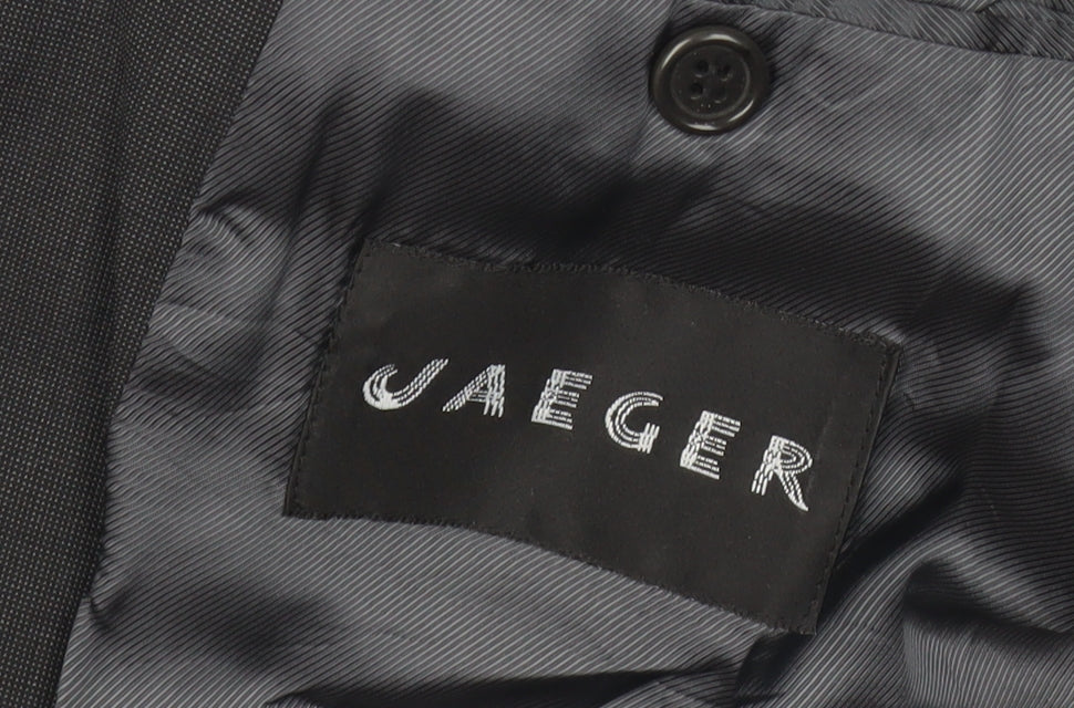 Jaeger Men's Grey Wool Blazer Jacket 42R Classic Fit Formal