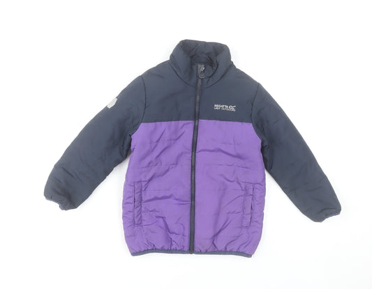Girls UK Size 3-4 Years Regatta Purple Puffer Jacket