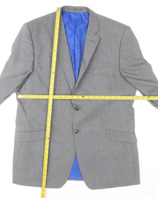 Mens UK Size 44 Performance Suit Regular Grey Suit Jacket
