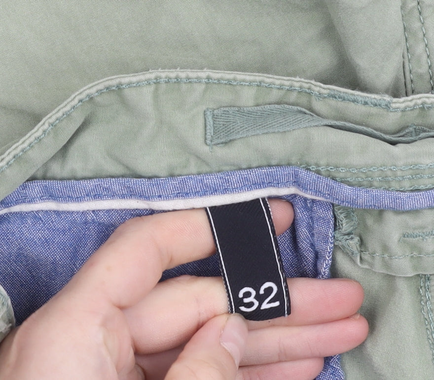 O'Neill Men's Green Cotton Cargo Shorts Size 32 Regular Fit