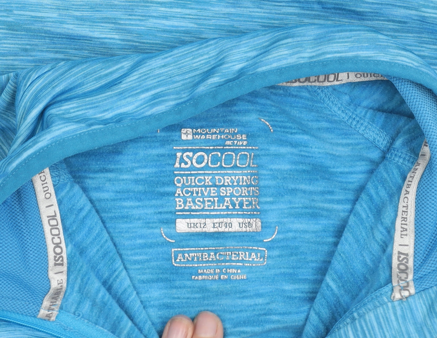 Mountain Warehouse Men's Blue IsoCool 1/4 Zip Active Jacket L