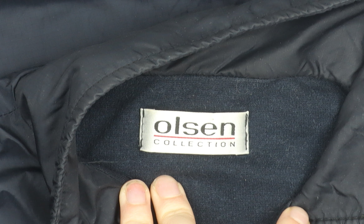 Olsen Men's Blue Lined Bodywarmer Waistcoat Size 40 Regular Fit