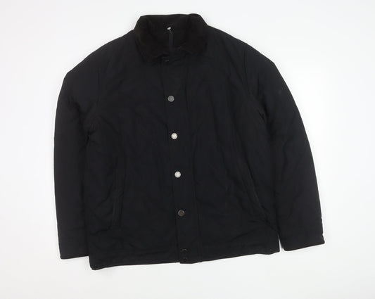 Austin Reed Men’s Black Quilted Jacket L Lightweight Mid-Length Casual