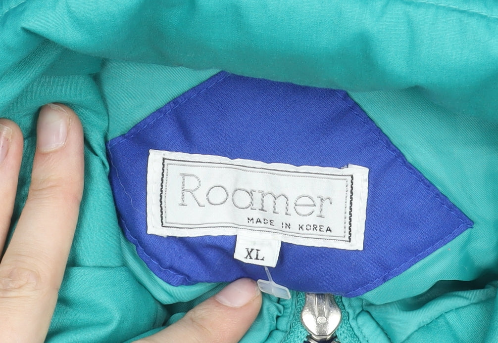 Roamer Men's Blue XL 90s Retro Puffer Jacket Nylon Winter Coat