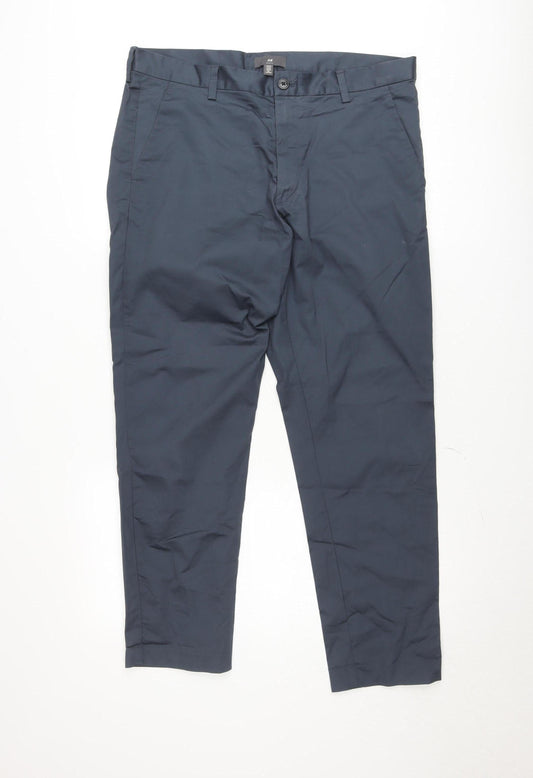 H&M Women’s Blue Slim Fit Chino Trousers Size 6