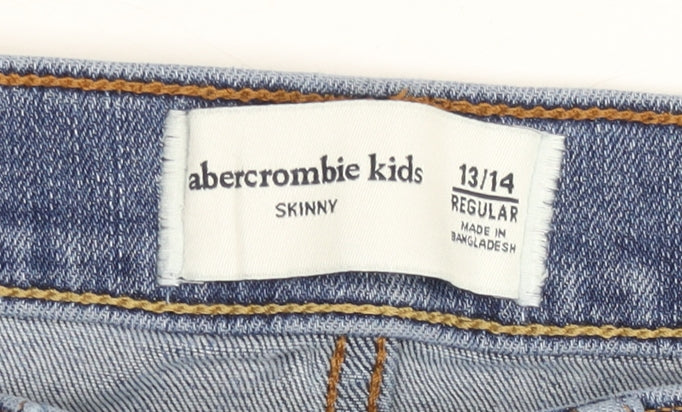 Abercrombie Kids Girls Blue Skinny Jeans 13-14 Years Regular Fit Denim