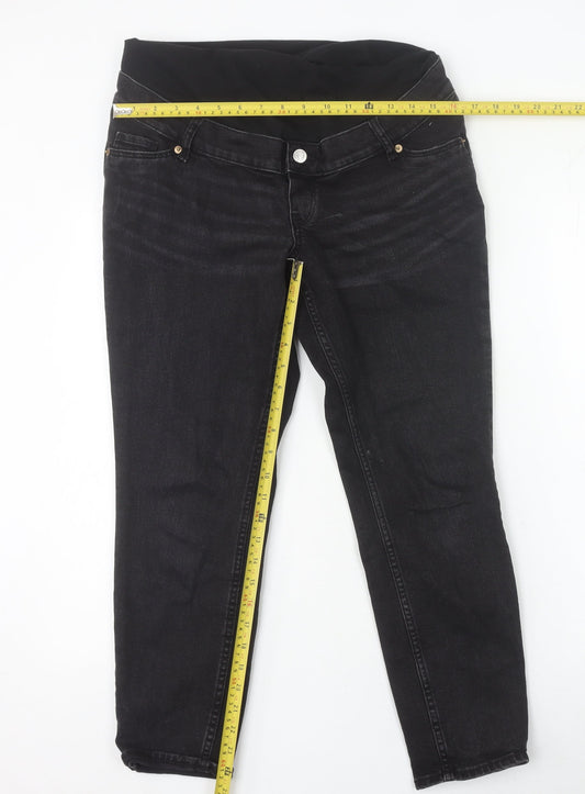 H&M Women’s Black Maternity Skinny Jeans Size S Slim Fit Stretch Denim