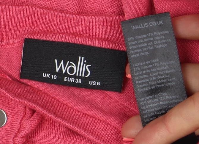 Wallis Women’s Pink Crew Neck Long Sleeve Jumper Size 10