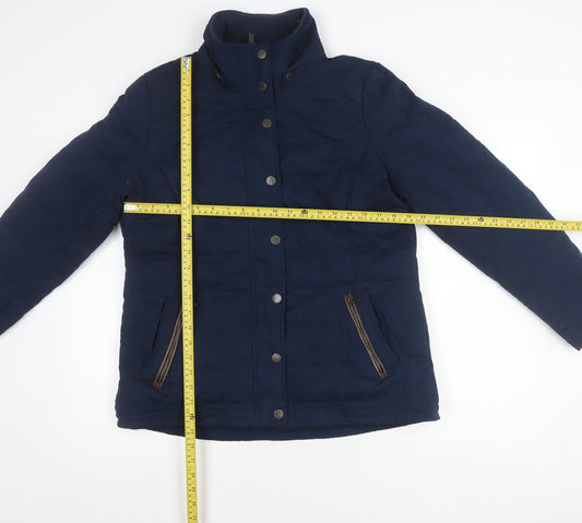 FatFace Women's Blue Size 14 Puffer Jacket Cotton Blend