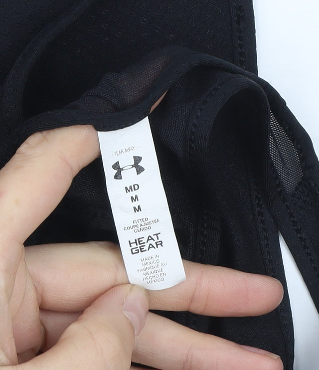 Under Armour Womens Black HeatGear Racerback Tank Top Size M