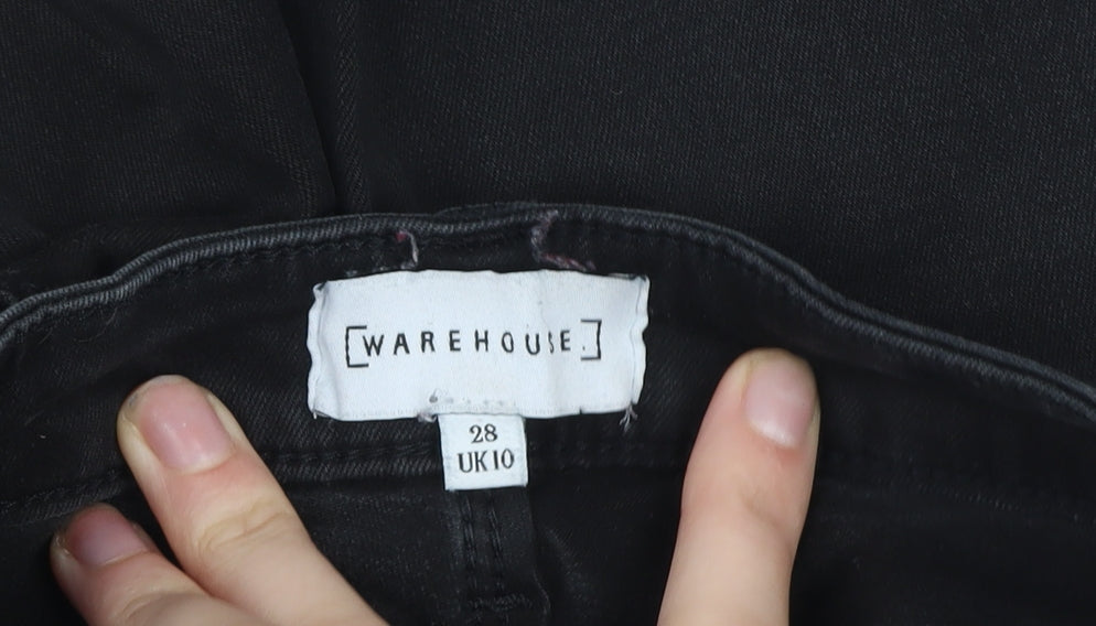 Warehouse Women’s Black Skinny Jeans Size 10 Slim Fit Denim