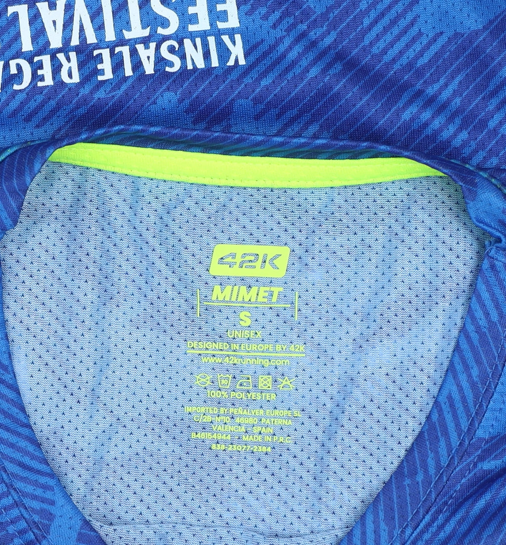 42K Unisex Blue Running T-Shirt Size S Athletic Fit Kinsale Regatta 5 Mile