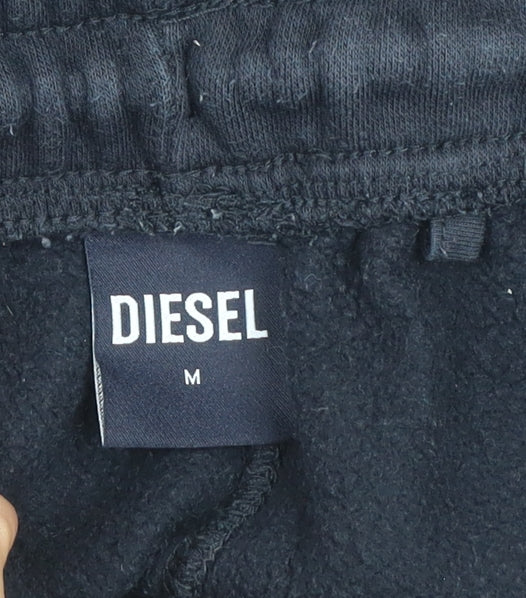 Diesel Men's Black Sweat Shorts M Fleece Gym Activewear