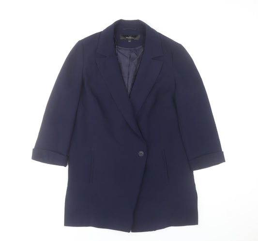 Next Women's Blue Size 8 Single-Breasted Tailored Blazer