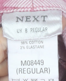 Next Womens Pink Corduroy Flared Trousers UK 8 Regular
