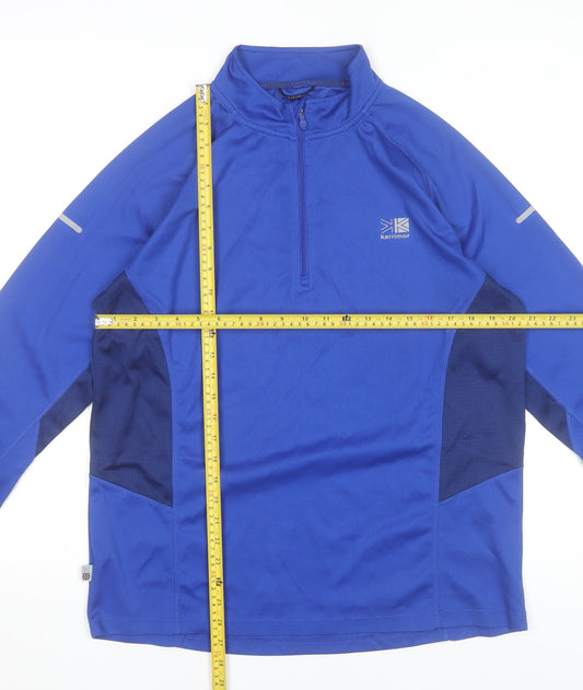 Karrimor Men's Blue XL 1/4 Zip Running Jacket Lightweight Activewear