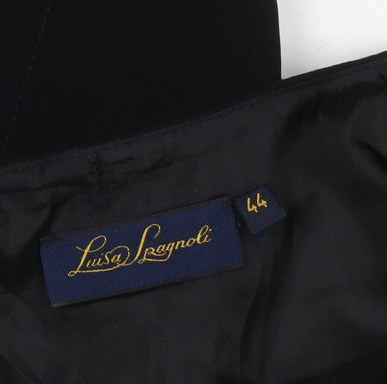 Luisa Spagnoli Women's Black Knee Length Trumpet Skirt Size 16