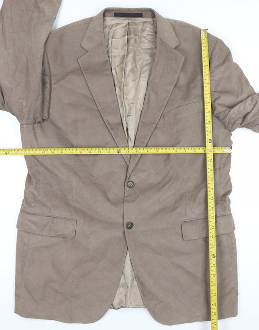 Marks and Spencer Men's Brown 44L Corduroy Blazer Jacket