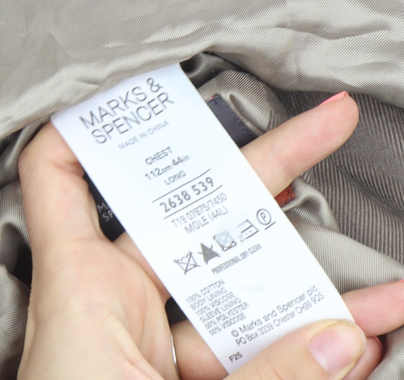 Marks and Spencer Men's Brown 44L Corduroy Blazer Jacket