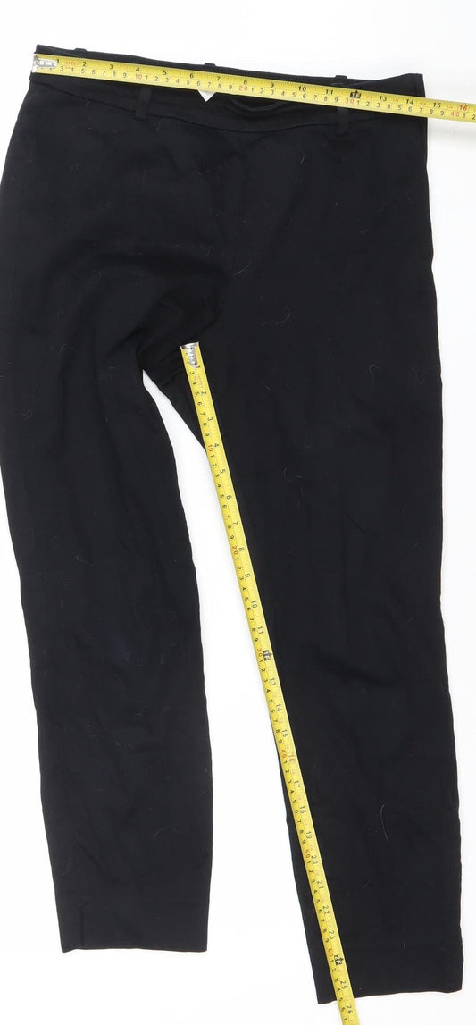 H&M Womens Black Straight Leg Jeans Size 10 Regular Fit Cotton Blend