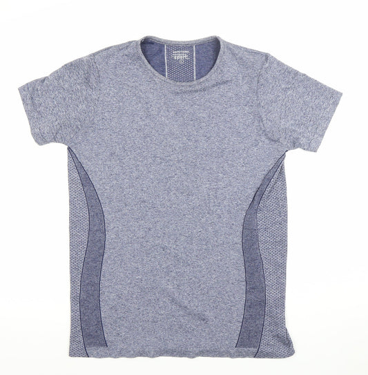 Additional front view of Dunnes Women Blue Performance Sport Short Sleeve T-Shirt, size L
