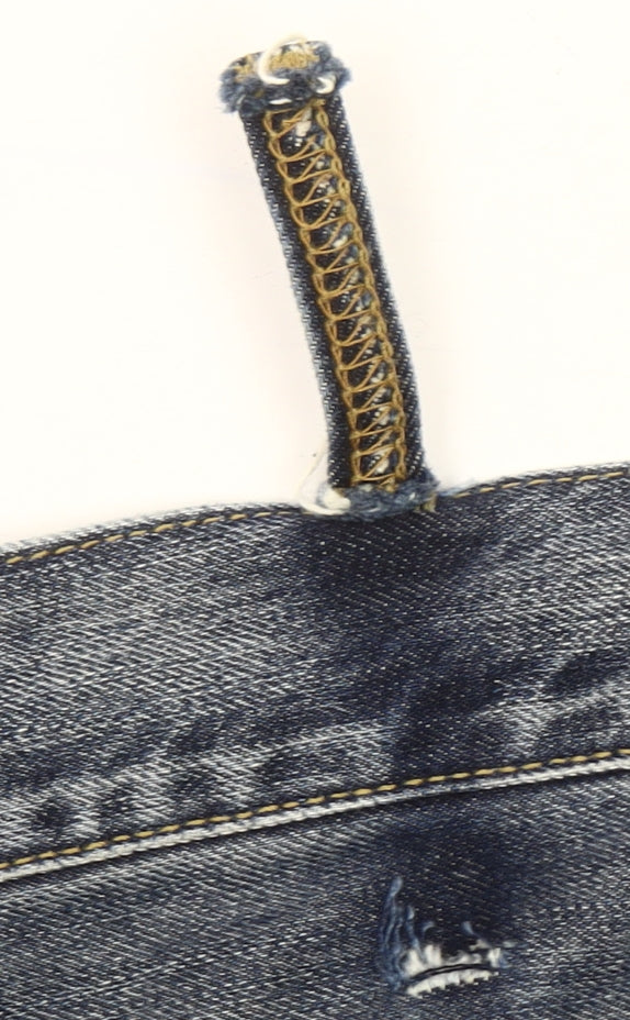 Carhartt Men Blue Slim Fit Straight Denim Jeans 38W 34L Cotton