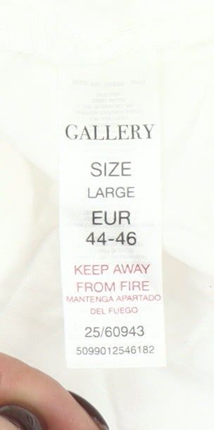 Gallery Women Lilac White Striped Pullover Sweatshirt Size L