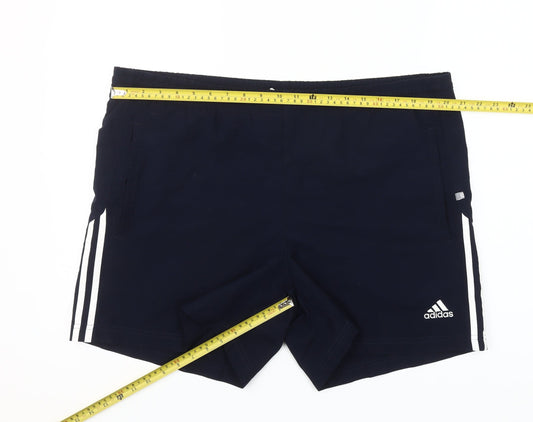 Adidas Men’s Blue Athletic Shorts L Quick Dry Gym Training Activewear