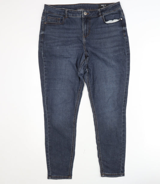 Additional front view of Tu Denim Blue Skinny Jeans Men 16R Slim Fit Stretch Denim