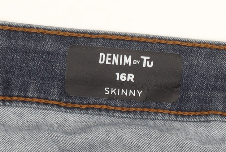 Tu Denim Blue Skinny Jeans Men 16R Slim Fit Stretch Denim