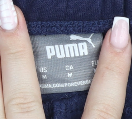 Puma Mens Blue Regular Fit Fleece Jogger Sweatpants M