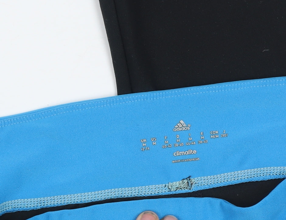 Adidas Womens Black Capri Leggings Medium Climalite Activewear