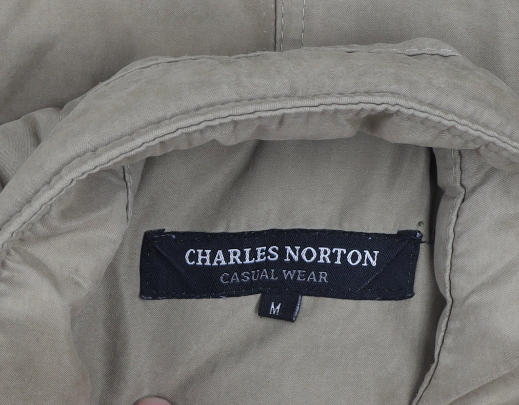 Charles Norton Men's Beige Polyester Bodywarmer Waistcoat M