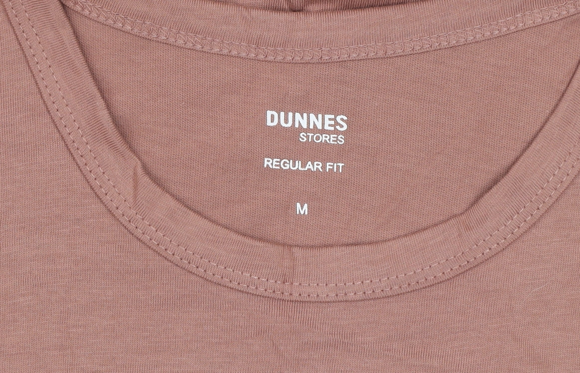 Dunnes Stores Women Brown Regular Fit Cotton Off Duty T-Shirt M