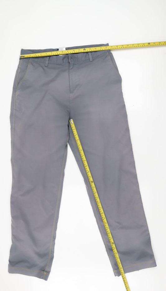 Adidas Men's Grey Stretch Golf Walking Trousers 34x32 Regular Fit