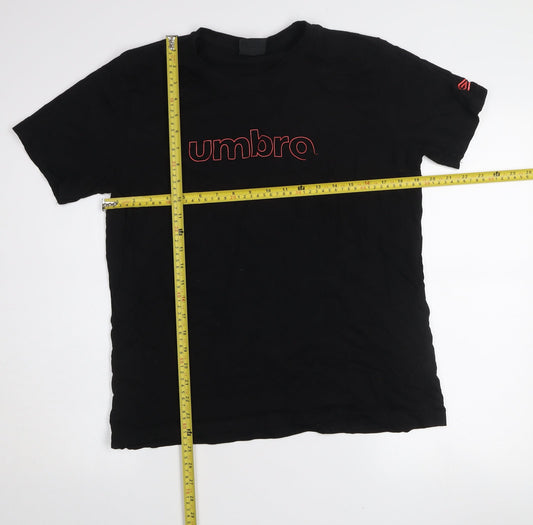Womens UK Size XL Umbro Black Basic T-Shirt
