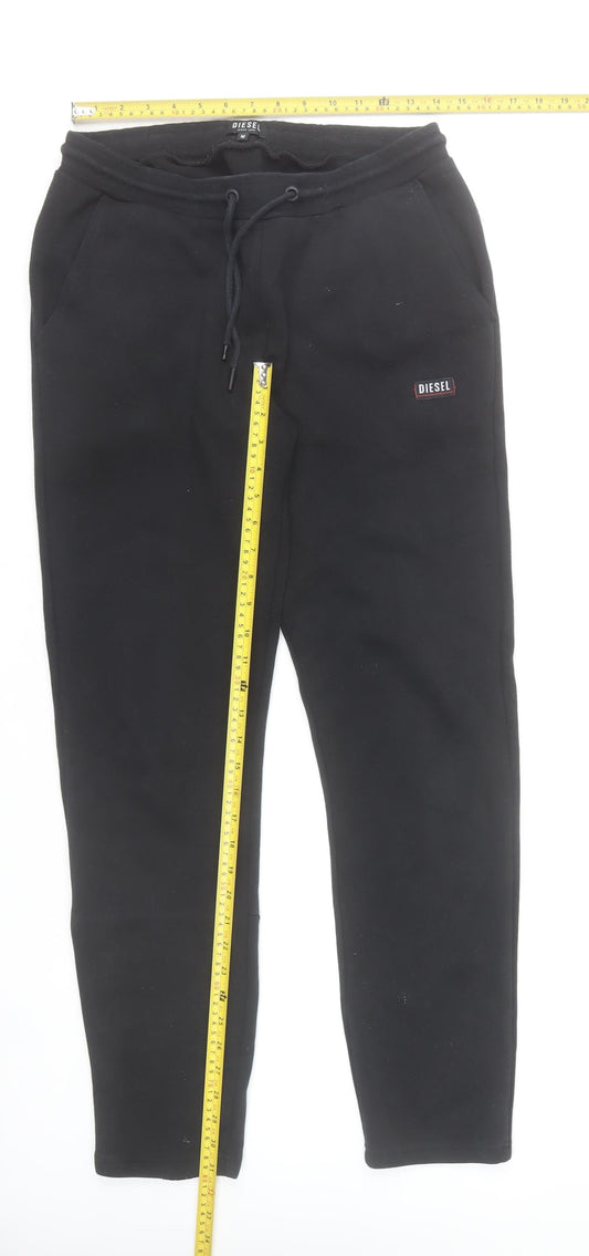 Diesel Men's Black Jogger Sweatpants M Regular Fit Cotton Blend