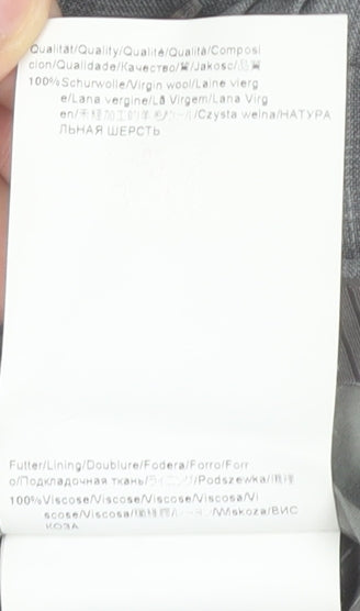 Hugo Boss Men's Grey Check Wool Dress Trousers Size 36R