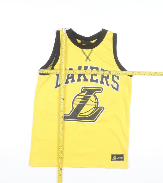 NBA Boys Yellow Basketball Tank Top 11-12 Years Jersey Style